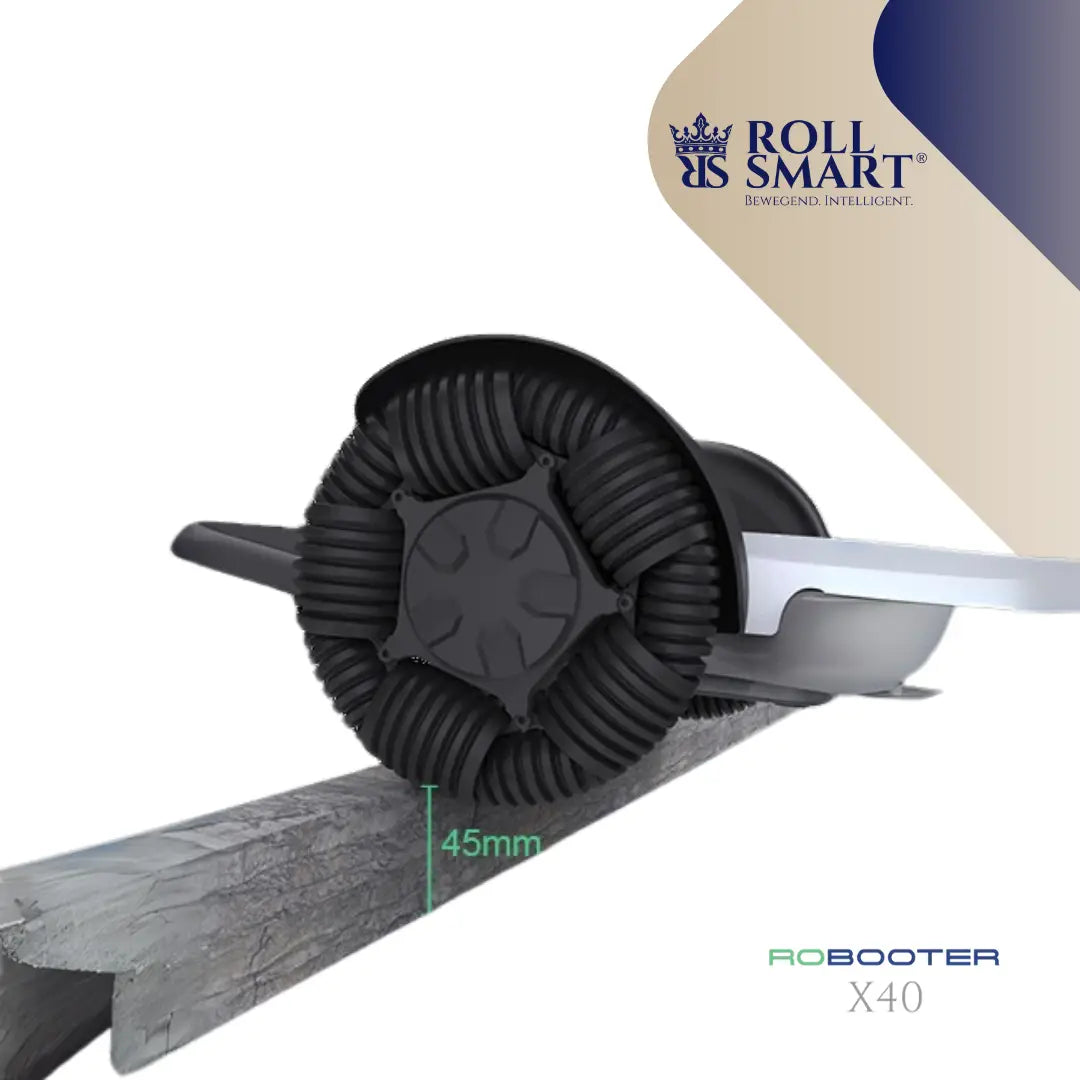 Roll smart robooter x40 elektro-falt-rollstuhl mit metallklinge und kreisförmigem design in schwarz