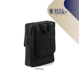 Schwarzer roll smart® armlehnentasche für die seite mit reißverschluss hauptfach und externem taschenfach von veleco by roll