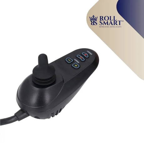 Schwarzer roll smart joystick controller mit taktilen tasten und zentralem richtungsstick standardmodell
