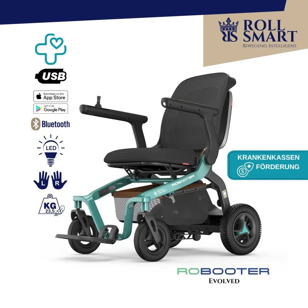 Roll smart robooter evolve elektrorollstuhl e40 leicht